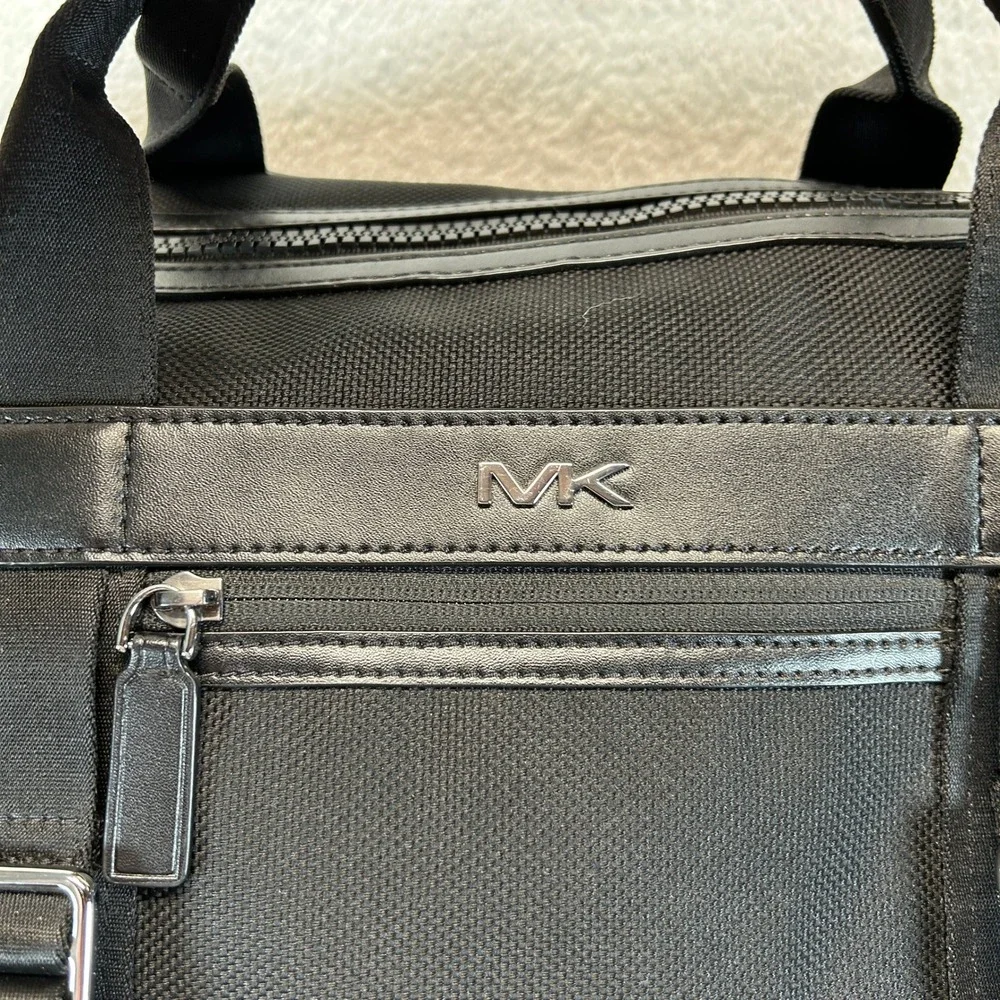 Michael Kors Kent Black Nylon Duffle Bag Convertible Backpack Travel Gym